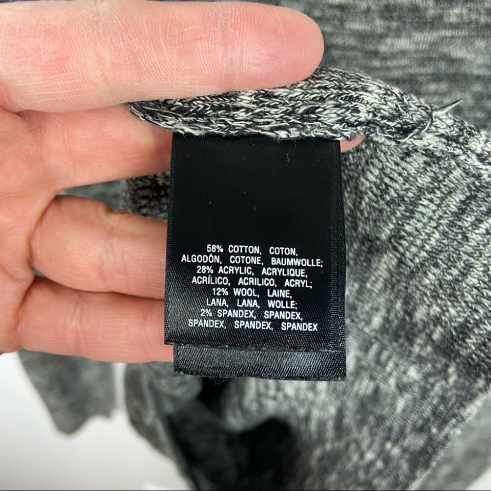 Anthropologie Moth‎ Annona Wool Blend Turtleneck Sweater Heathered Grey Size XS - Picture 7 of 11